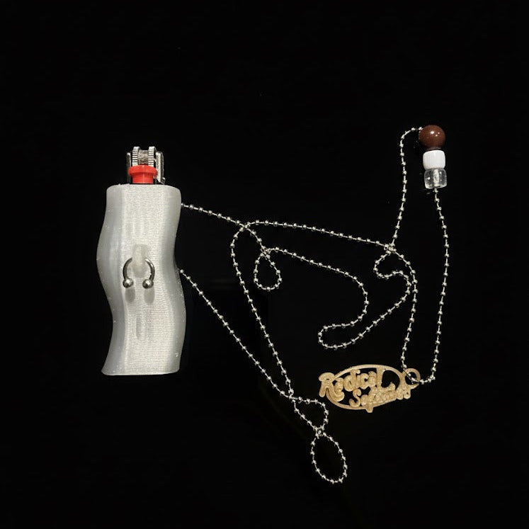 "Funky Chunky" Feuerzeug Case 3D-Printed, weiß | Radical Softness