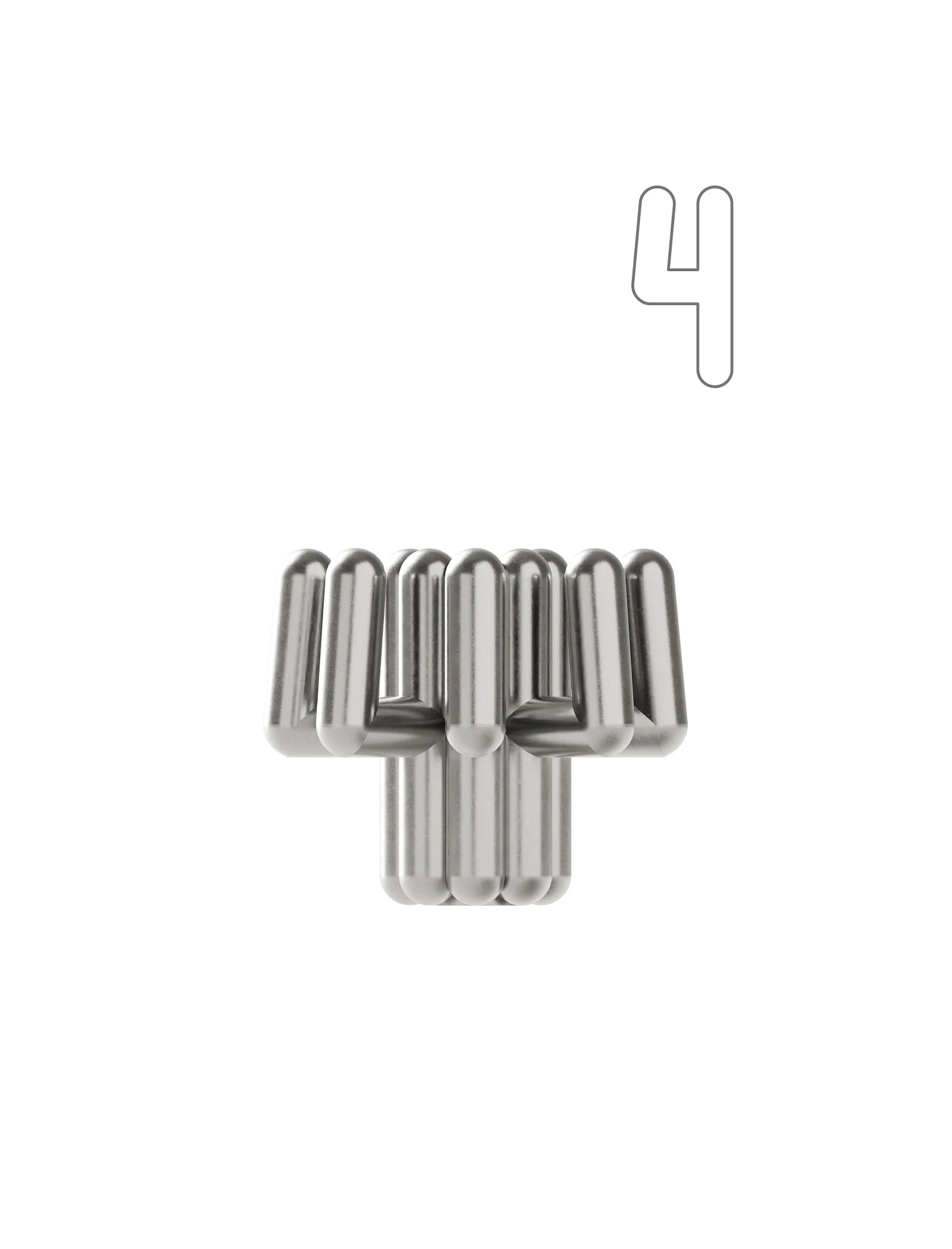'4'- DIGIT FOUR – Kerzenständer in Zahlenform