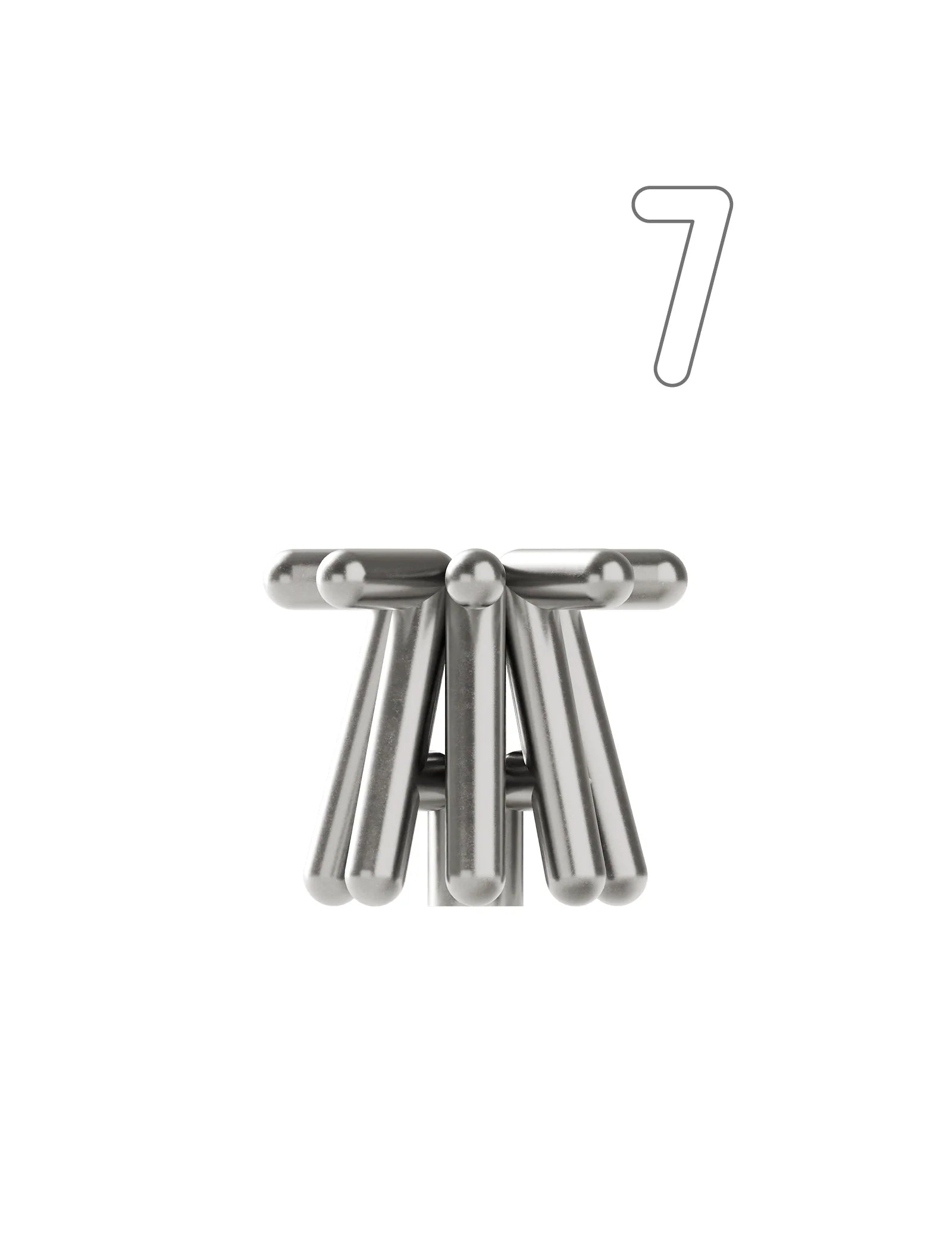 '7'- DIGIT SEVEN – Kerzenständer in Zahlenform