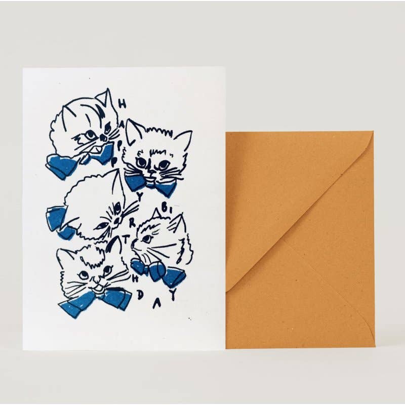"Birthday Katzen" Klappkarte