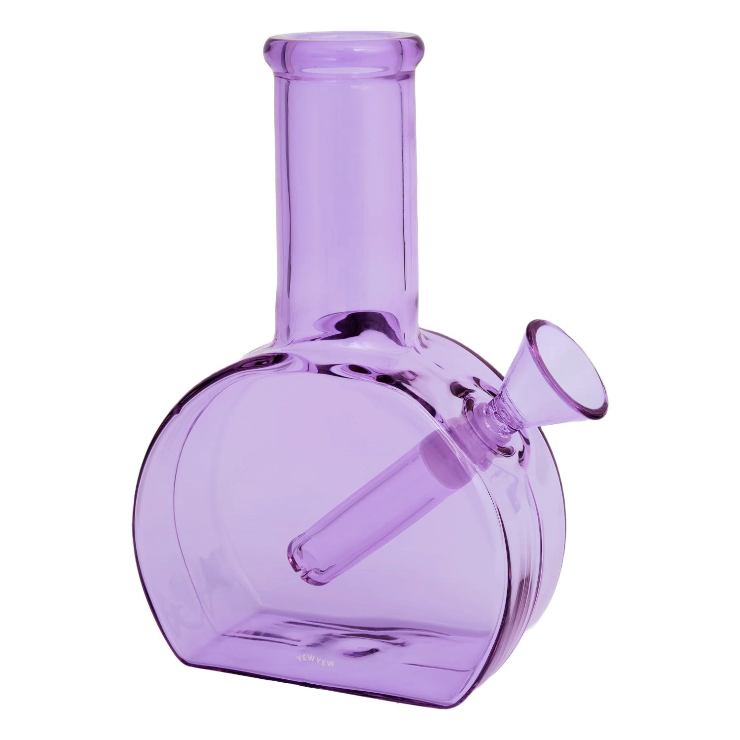 Elegante YewYew Bong „Sunset“ in Lila: modernes Design, hochwertiges Glas, sanftes Raucherlebnis.