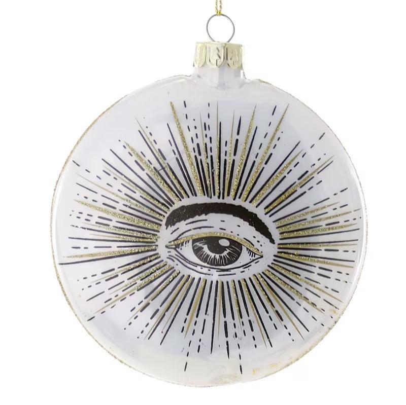 'Allsehendes Auge' Christbaumschmuck aus Glas