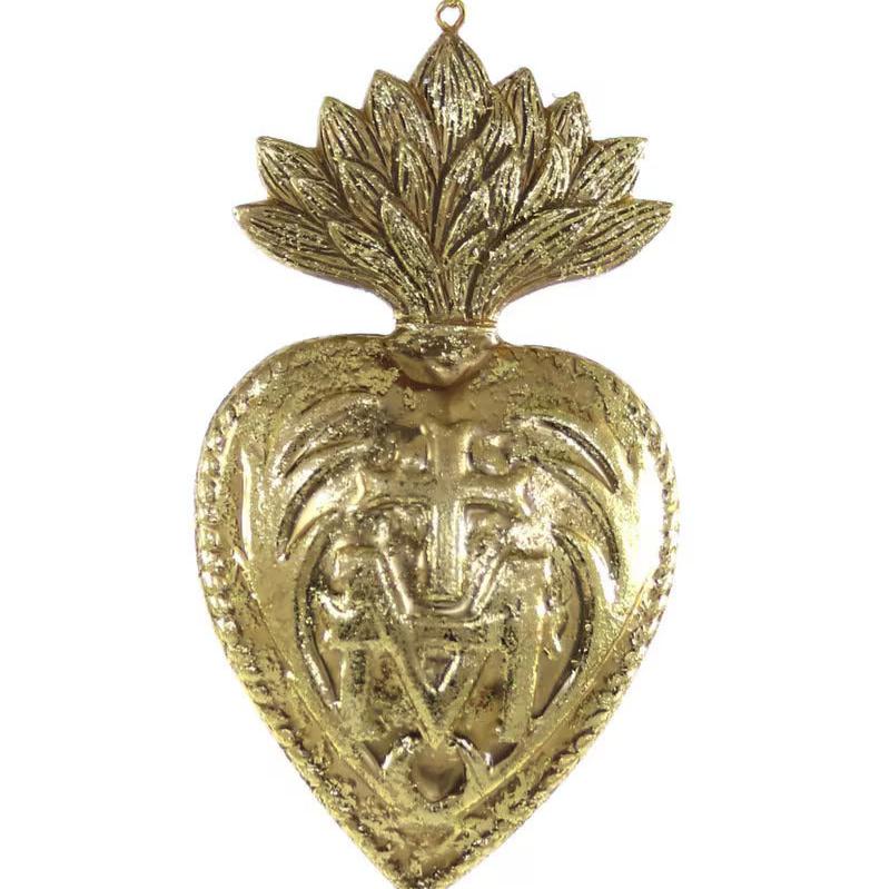 'Goldenes Herz' gold, Christbaumschmuck aus Glas