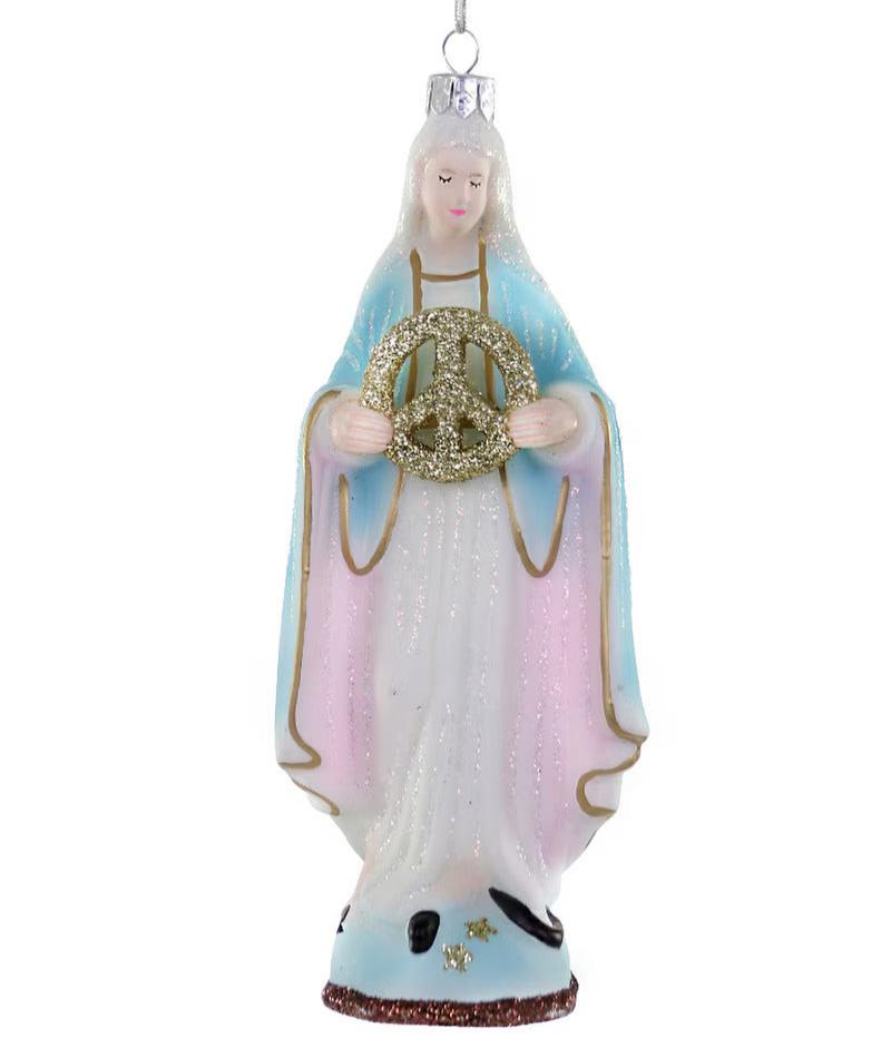 'Maria brings Peace' Christbaumschmuck aus Glas