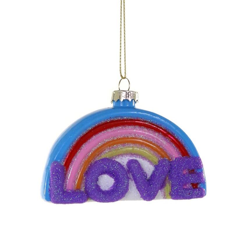 'Regenbogen' Christbaumschmuck aus Glas