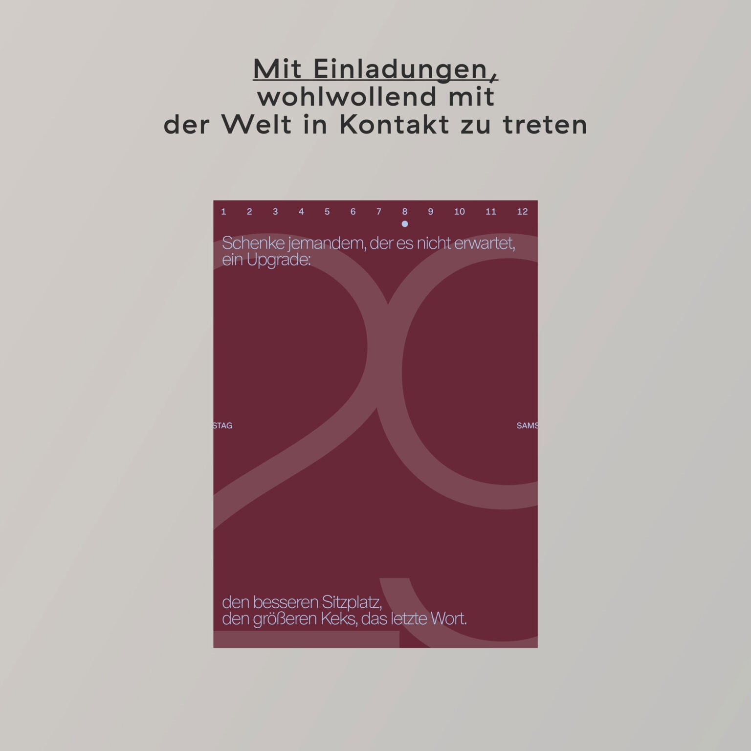 Create Space in 2026 Abreißkalender | Familiar Faces