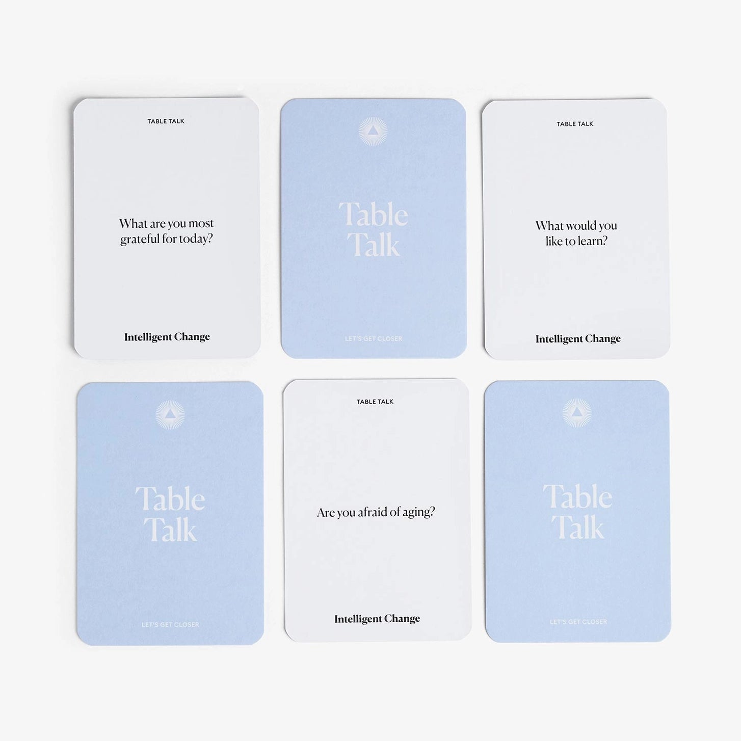 'Get Closer Table Talk' Fragekarten-Spiel zur Gesprächsführung | Intelligent Change