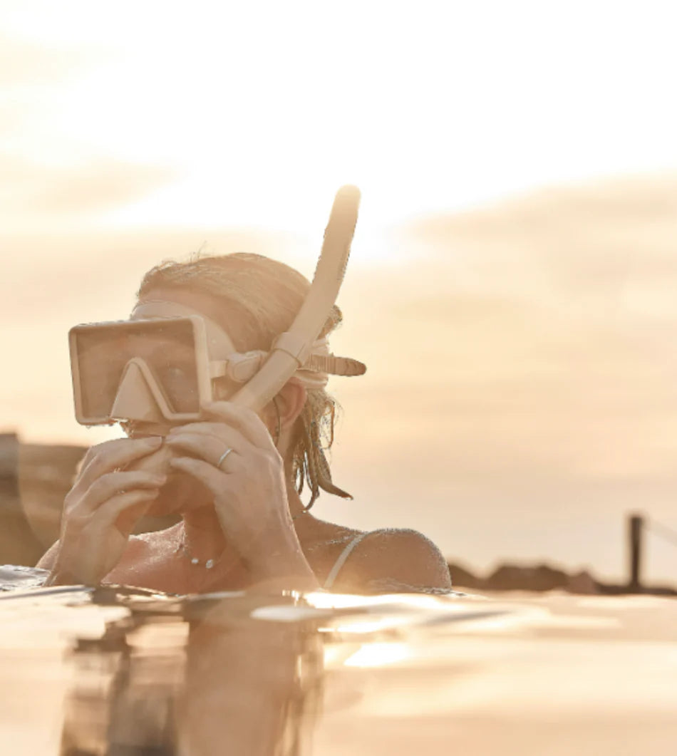 'Barbados' Taucherbrille und Schnorchel-Set, gold | Gentle Habits