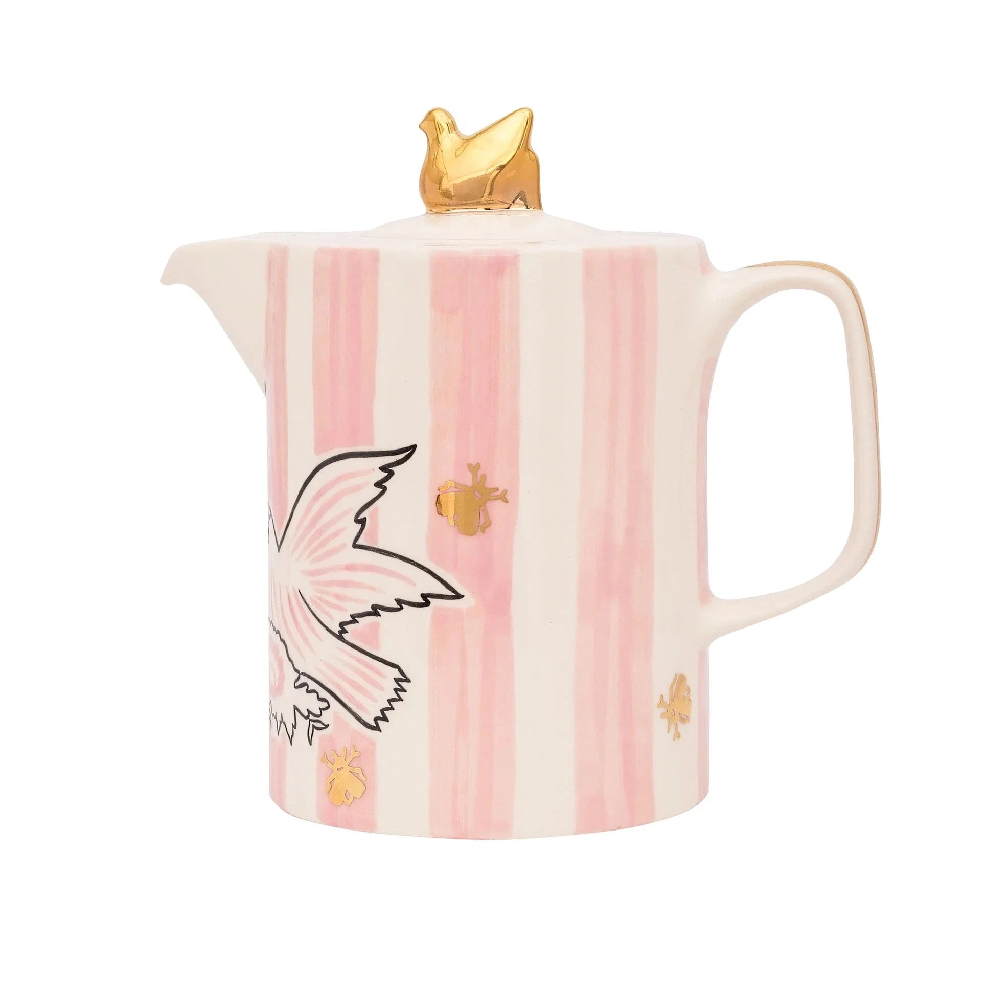 Gunia Project Birdsong Teapot – handbemalte und vergoldete Keramikteekanne