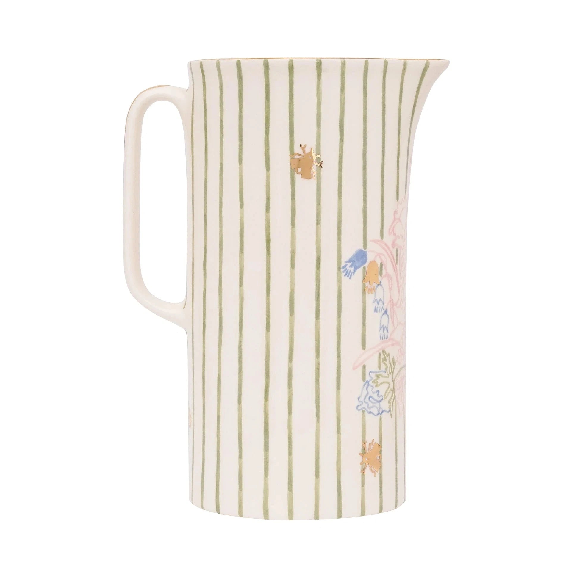 Gunia Project Grace Jug – handbemalter Keramikkrug, vergoldet, Ukraine
