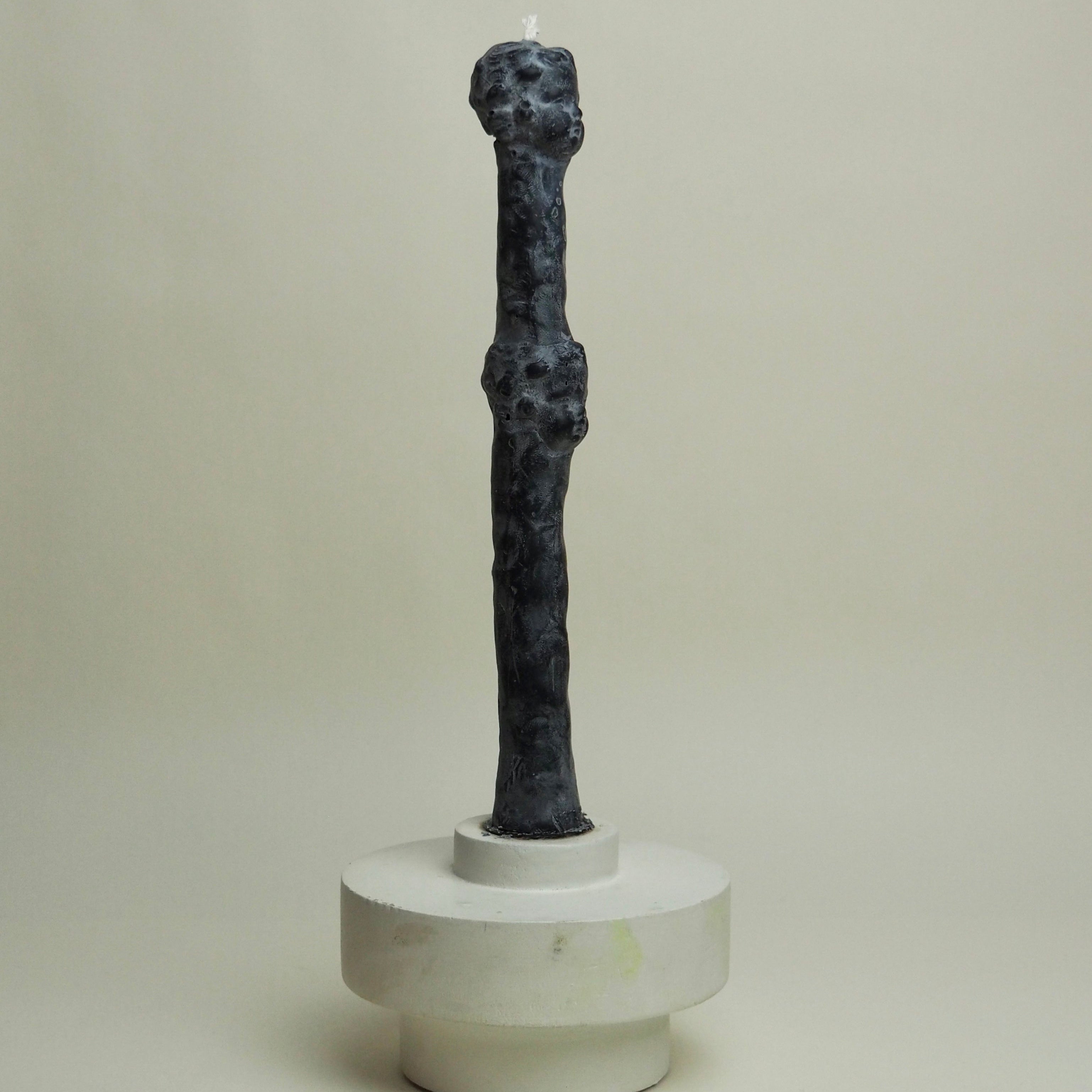 'Putto' Kerze mit Engelkopf, handgearbeitet