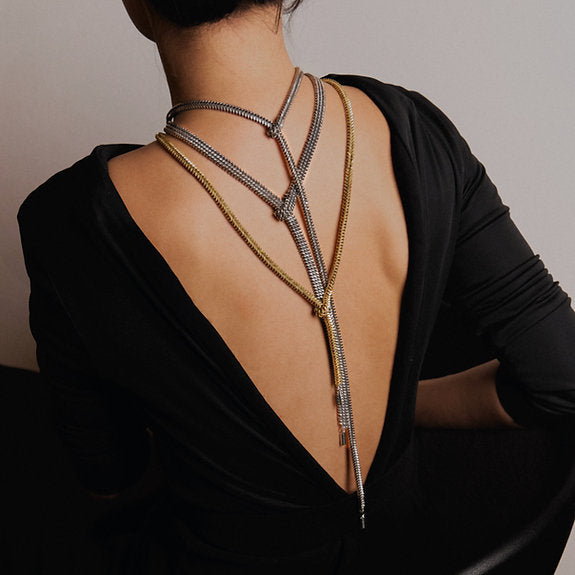 "Everyday Necktie" Kette, Edelstahl oder Messing | Asel Rakhat