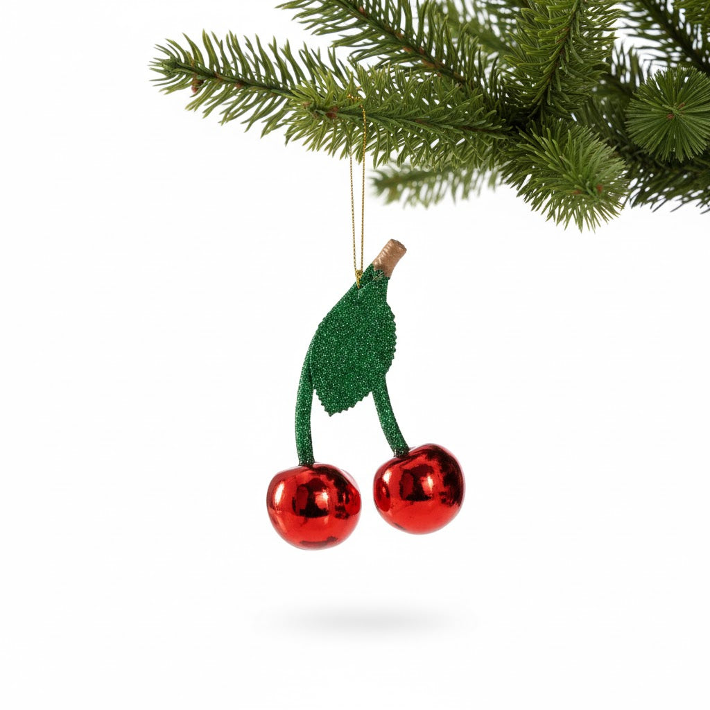 'Kirsche' Christbaumschmuck aus Glas