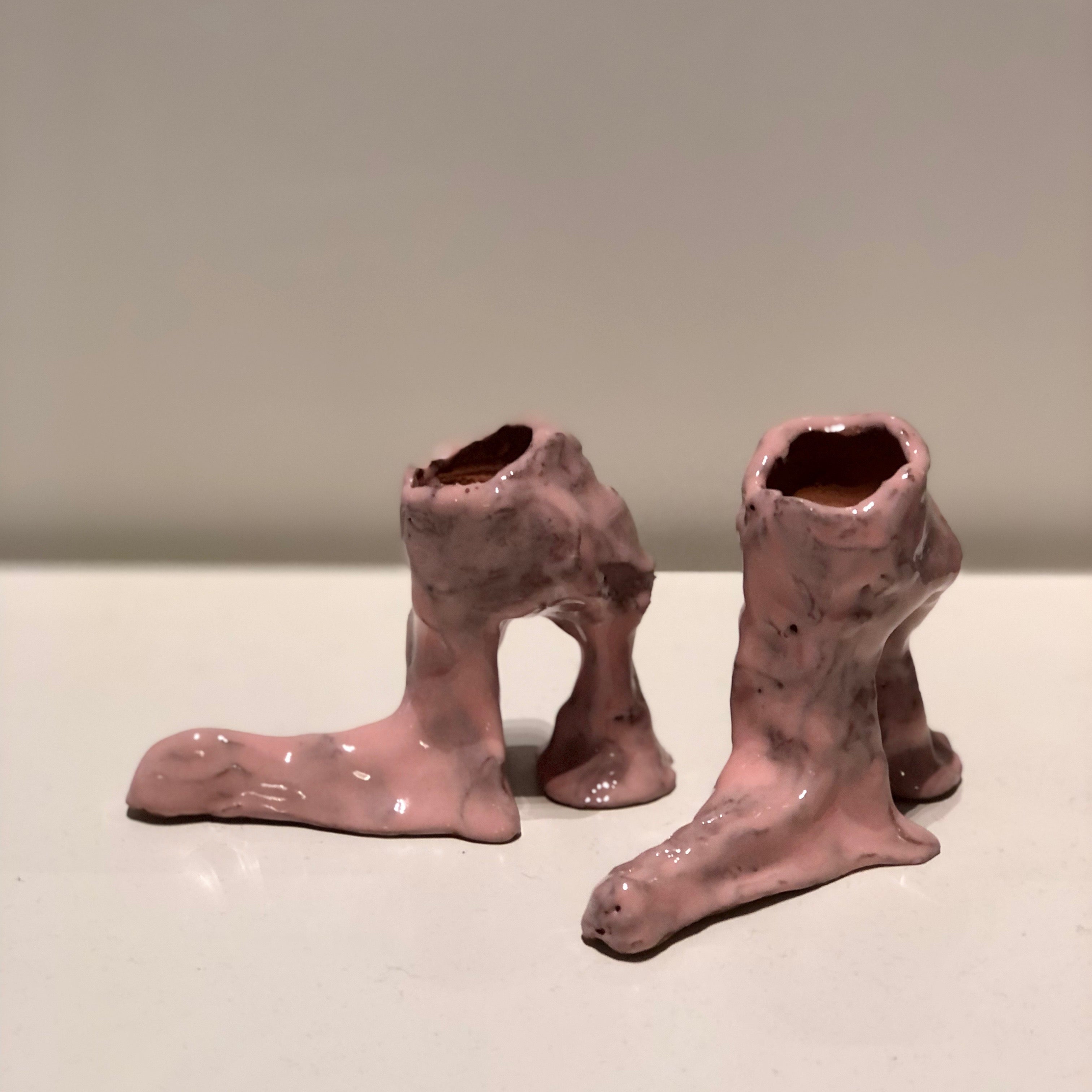 Hot Legs Keramik Kerzenständer in Schuhform, rosa low heels | Laura Welker