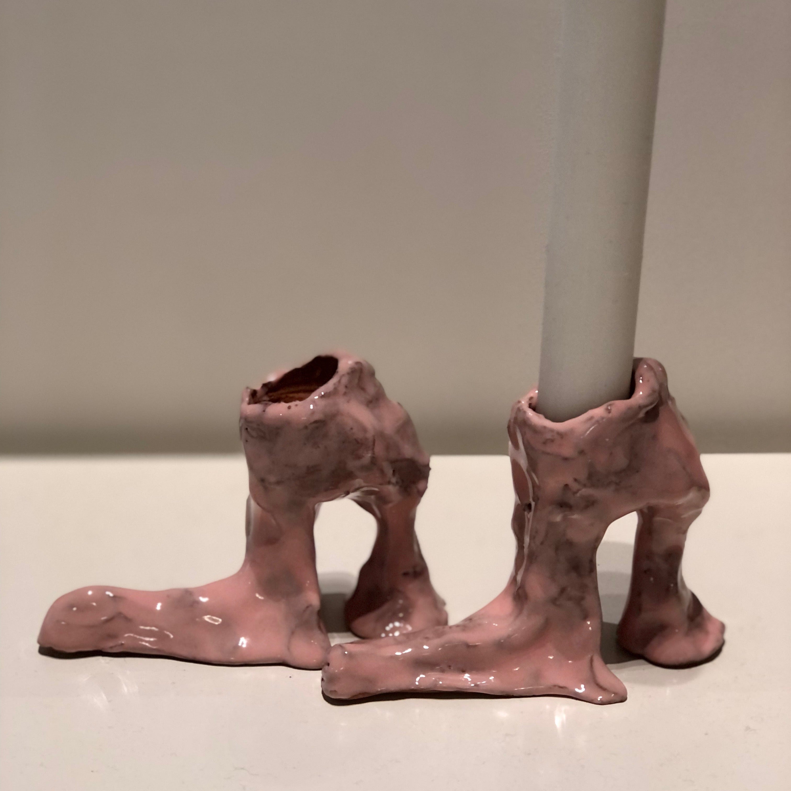 Hot Legs Keramik Kerzenständer in Schuhform, rosa low heels | Laura Welker