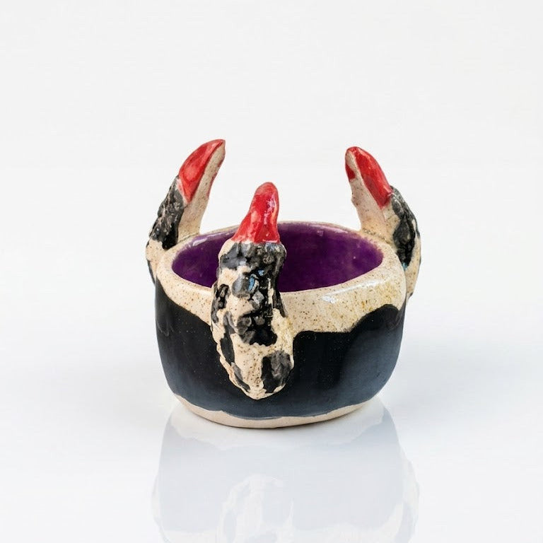 MAW Ceramics 'Claw' Schälchen, Blau mit roten Nägeln