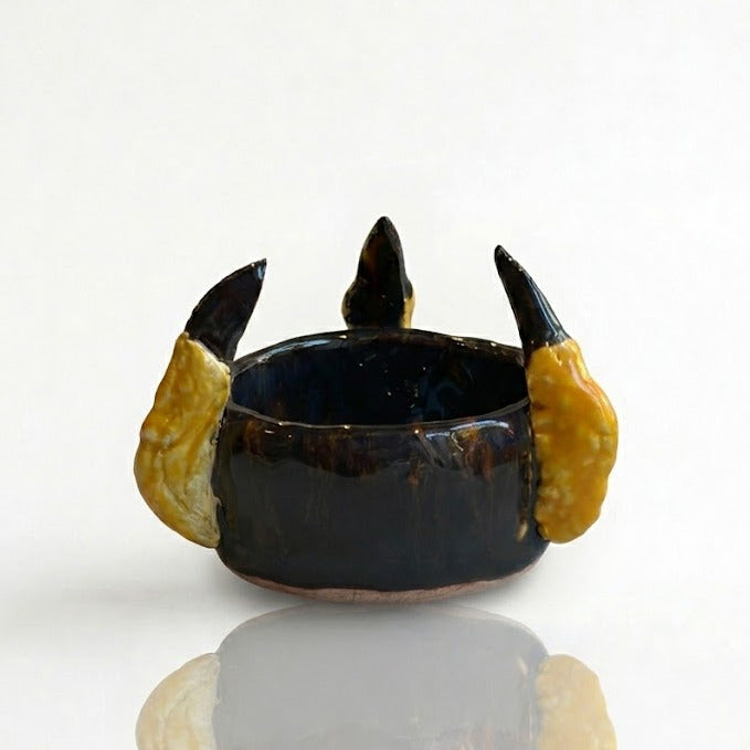 MAW Ceramics 'Claw' Schälchen, Braun-Gelb