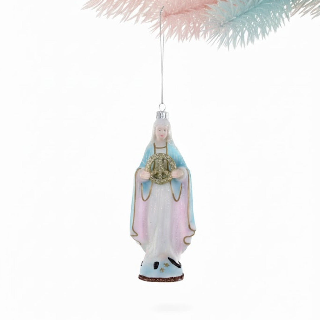 'Maria brings Peace' Christbaumschmuck aus Glas