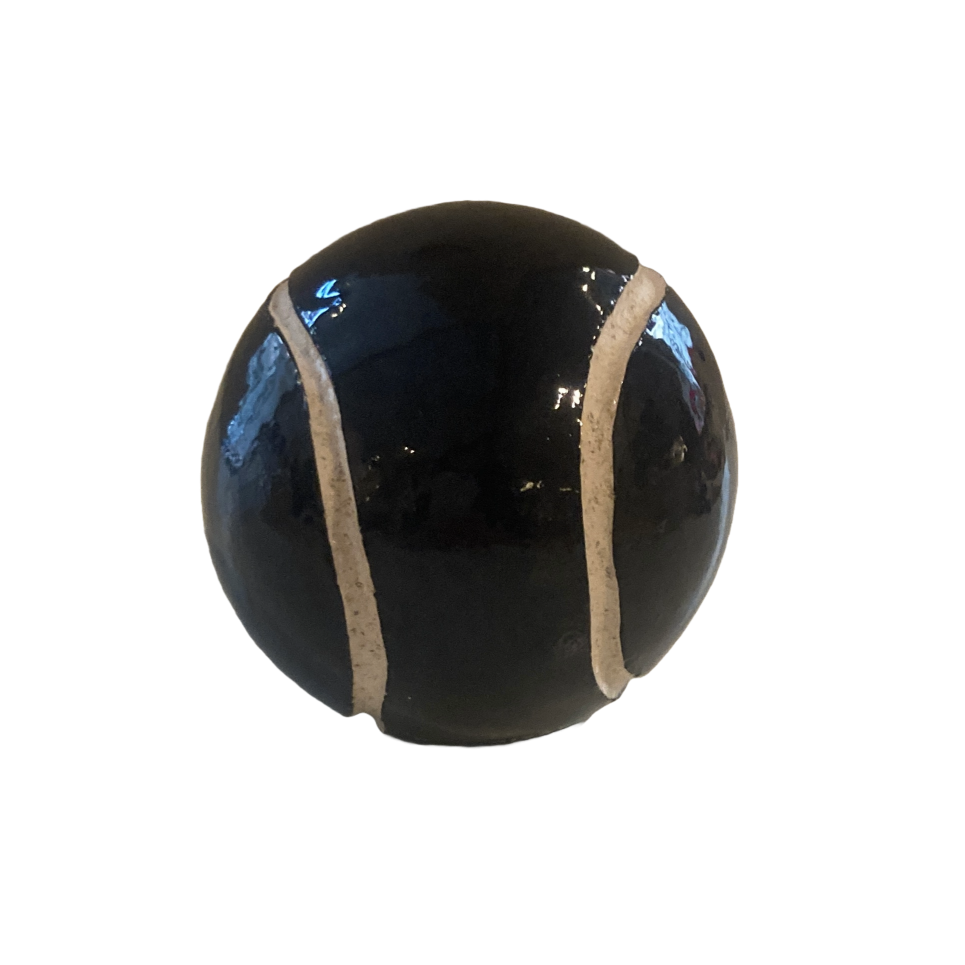 'Real Fakes' Tennisball aus Keramik, schwarz | Rapiditas Studio