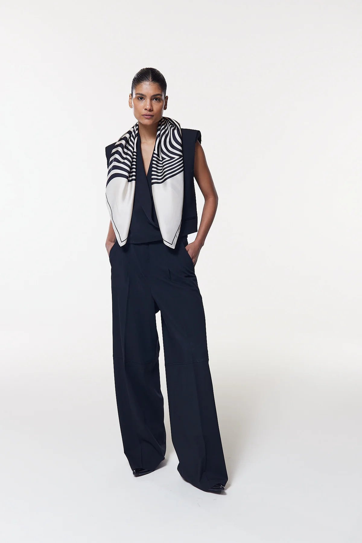 Seidentuch 'Swirl' schwarz | Prinz Berlin