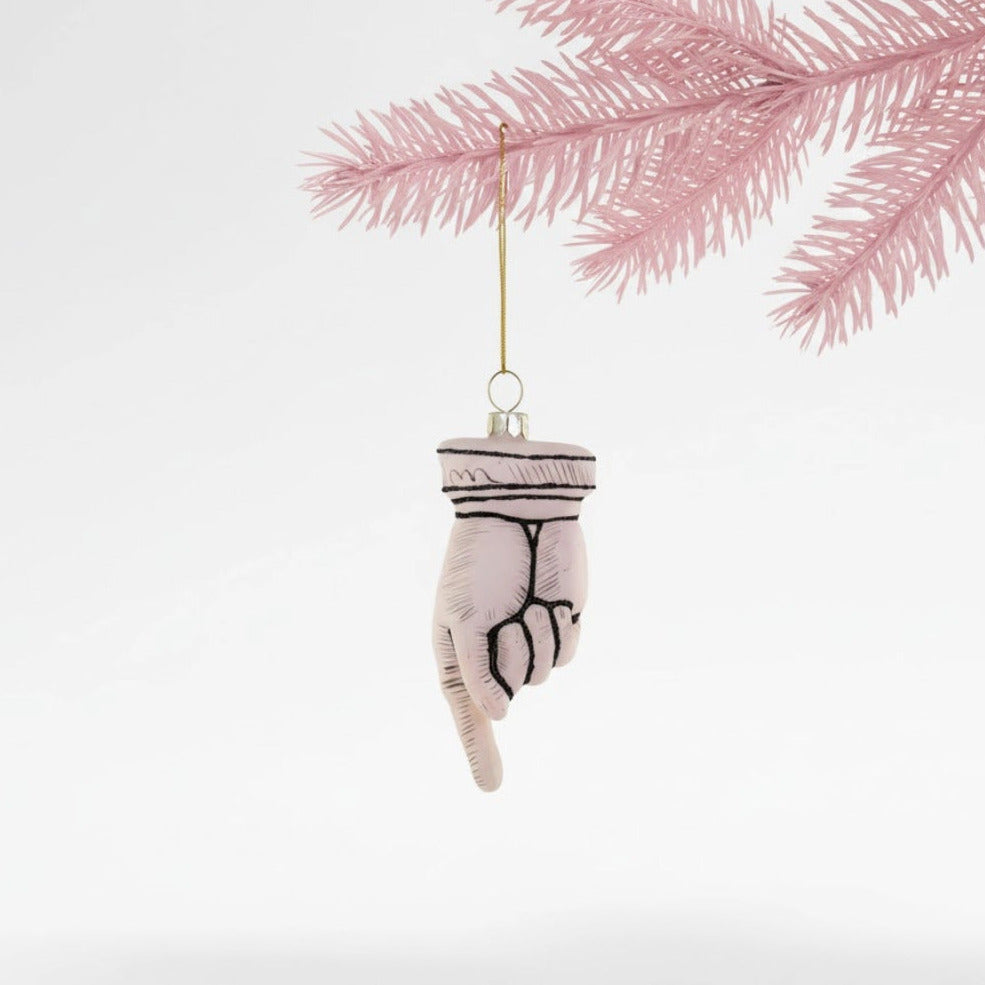 'Victorian Hand' Christbaumschmuck aus Glas