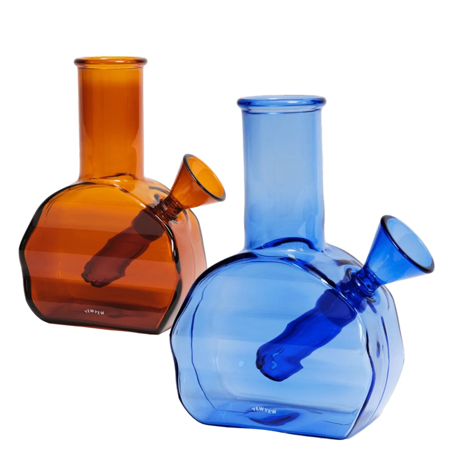 YewYew Wavy Mini Bong: lässiges Wellen-Design, kompaktes Format, hochwertiges Glas.