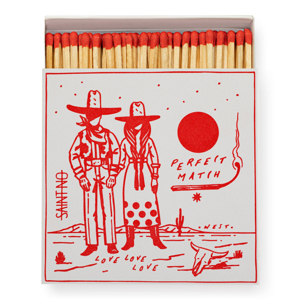 'Perfect Match' Streichhölzer, quadratisch | Archivist