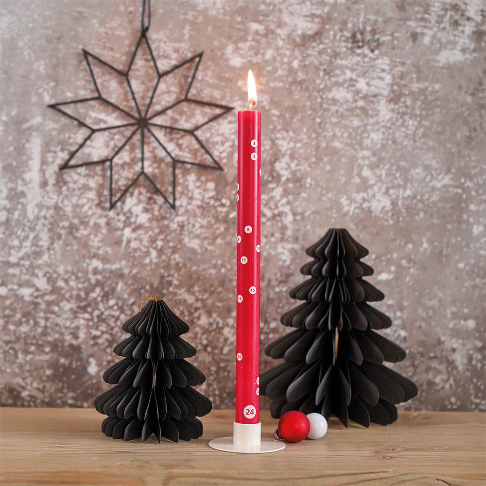 'Countdown to Christmas' Adventskerze rot