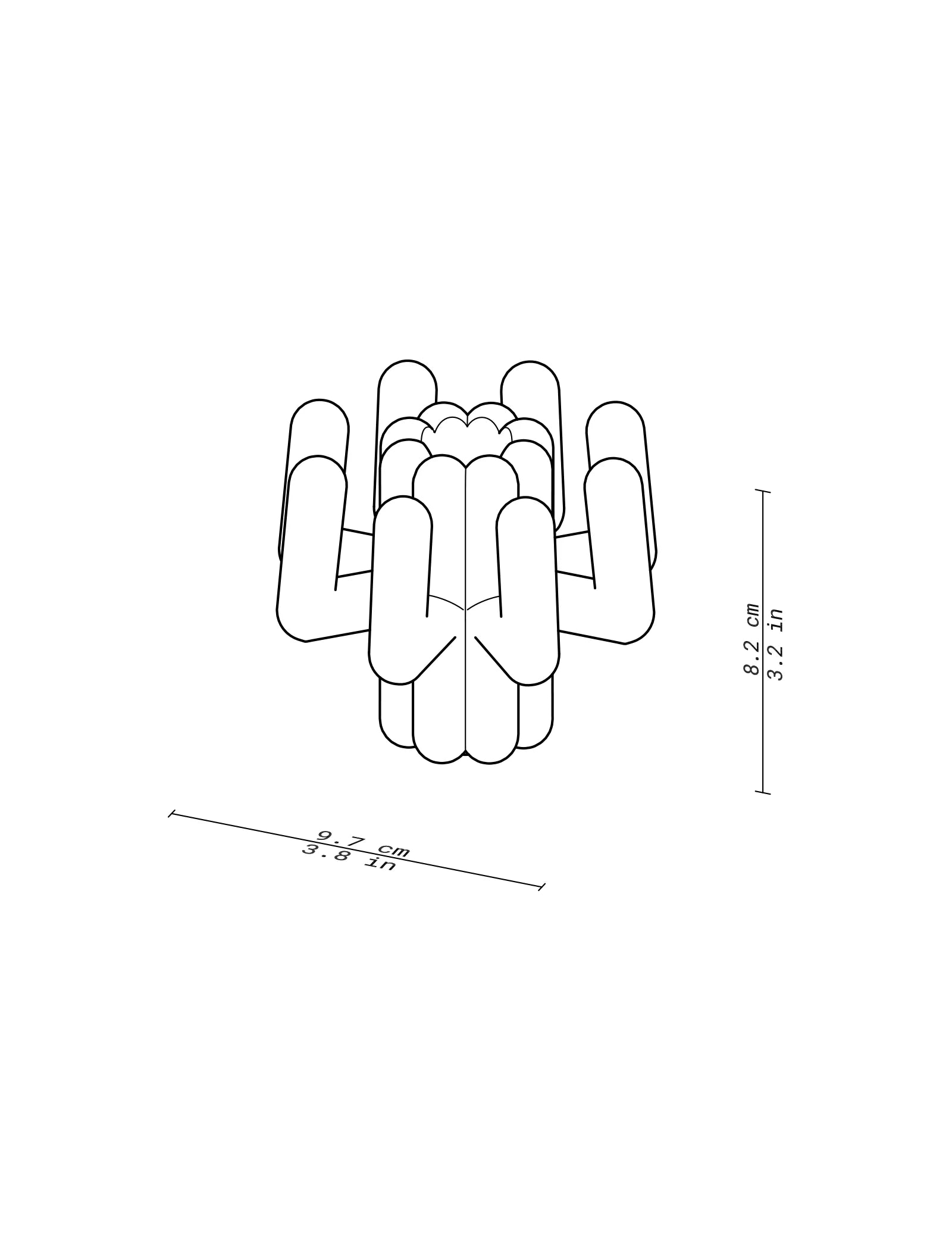 '4'- DIGIT FOUR – Kerzenständer in Zahlenform