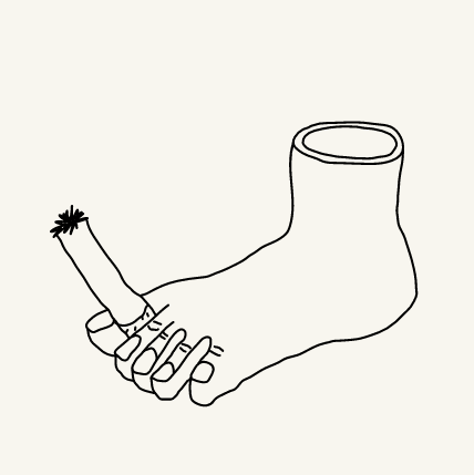 Kerzenhalter 'Römischer Statuen Fuss, nach Feierabend', blau| Alo Ceramics