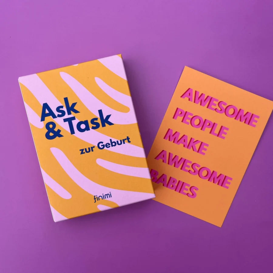 'Ask & Task' Kartenset zur Geburt | finimi