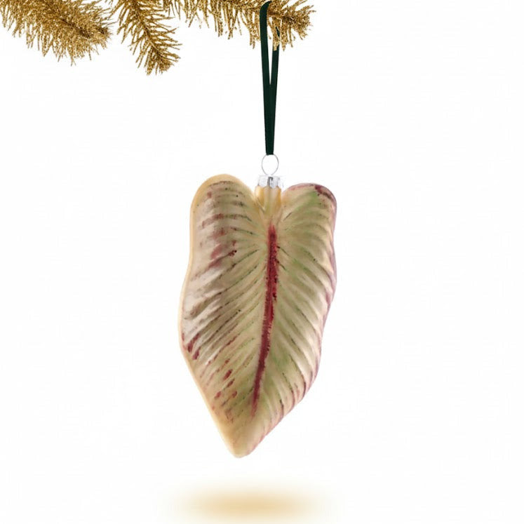 'Goldenes Blatt' Christbaumschmuck aus Glas