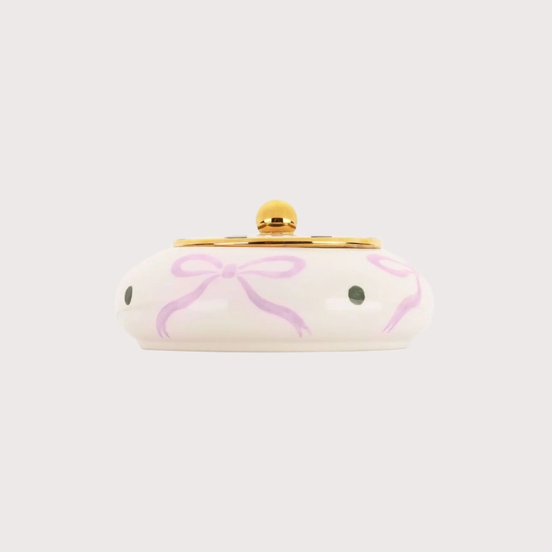 Gunia Project Sugar Bowl Wonderworld with Bow – handbemalte Keramik-Zuckerdose
