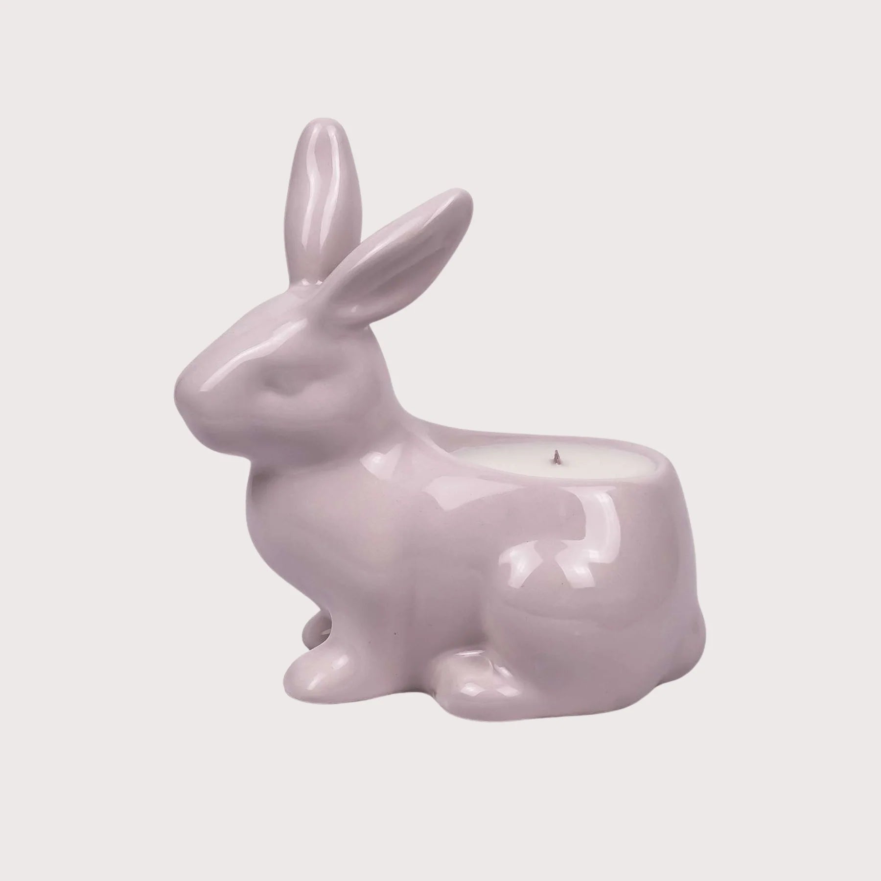 Gunia Project Rabbit Candle – Kerze in Hasenform, handgefertigte Keramik, Rosa