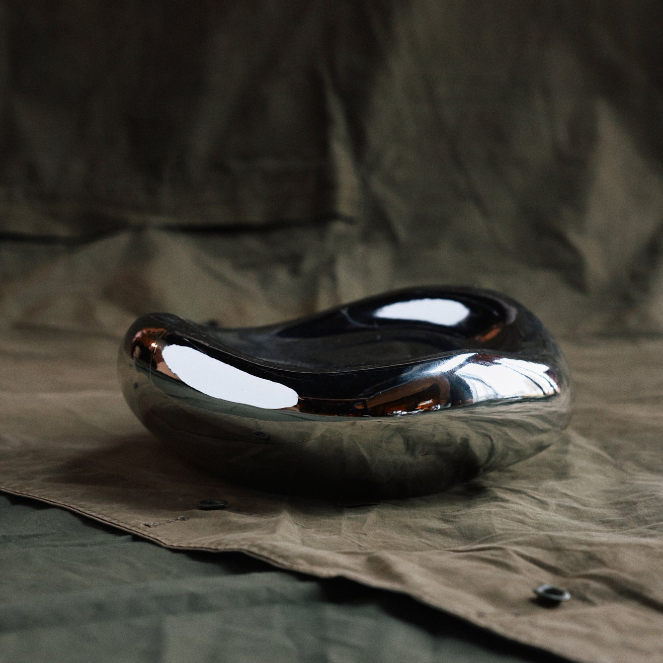 Gleam Glasschale, Chrome | HK Living