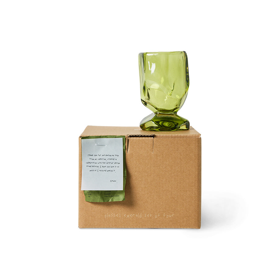 Nienke Sikkema für HK Living: Weingläser Emerald, 4er Set