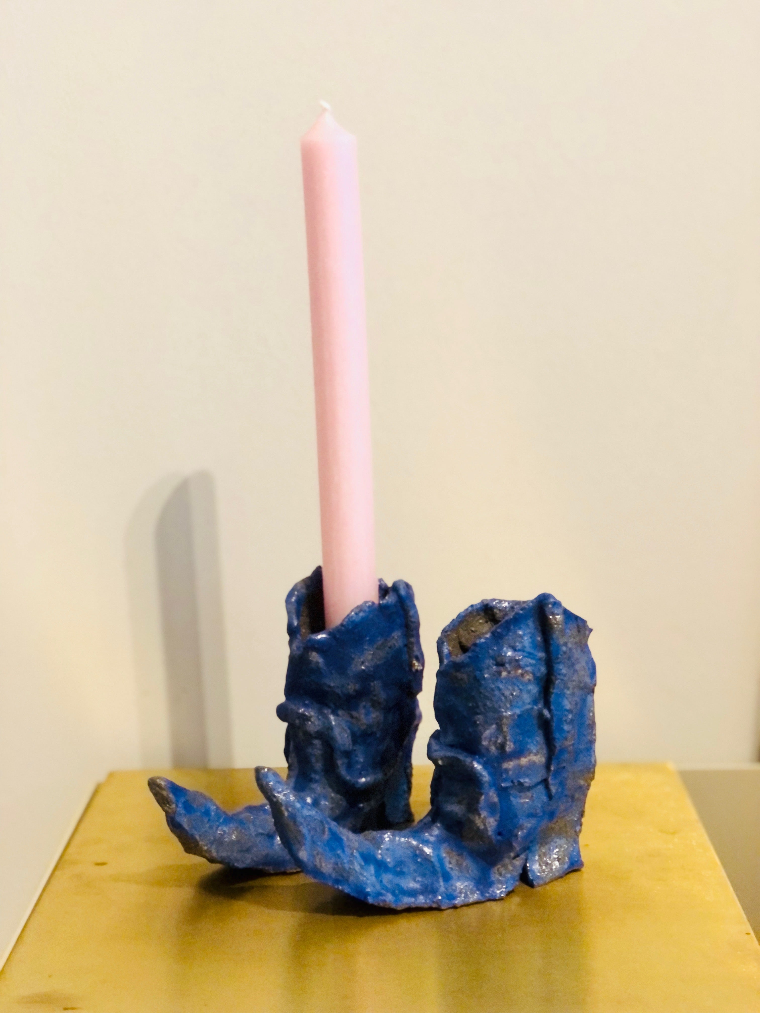 Hot Legs Keramik Kerzenständer in Cowboy Boots-Form, blau | Laura Welker