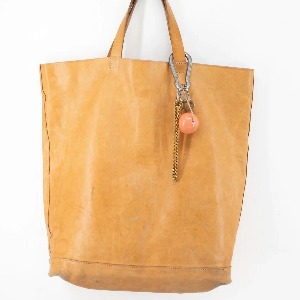 'Verena brass' Bag Charm, Taschenanhänger mit Messingkette
