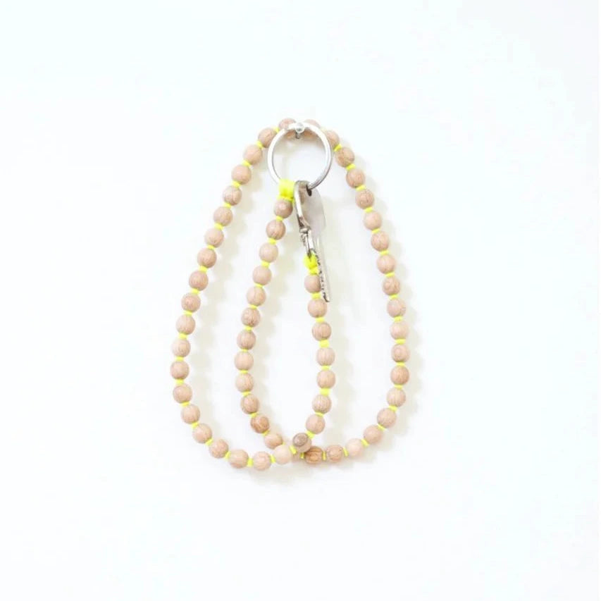 Schlüsselanhänger Natur / Neongelb, lang