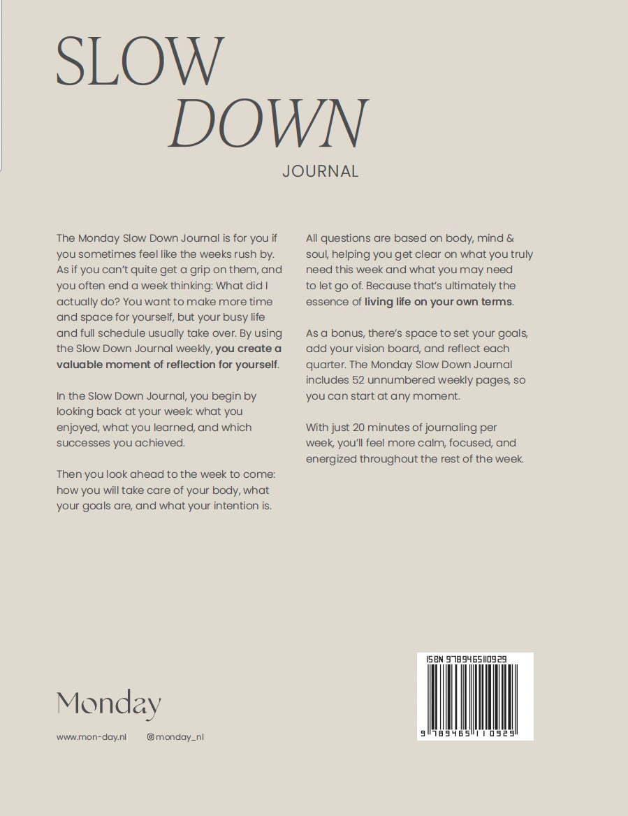 Slow Down Journal | Monday