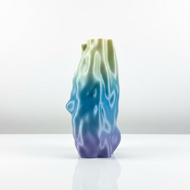 Limitierte 3D-Druck Vase – Organic Angel, klein,gelb-türkis-lila| Radical Softness
