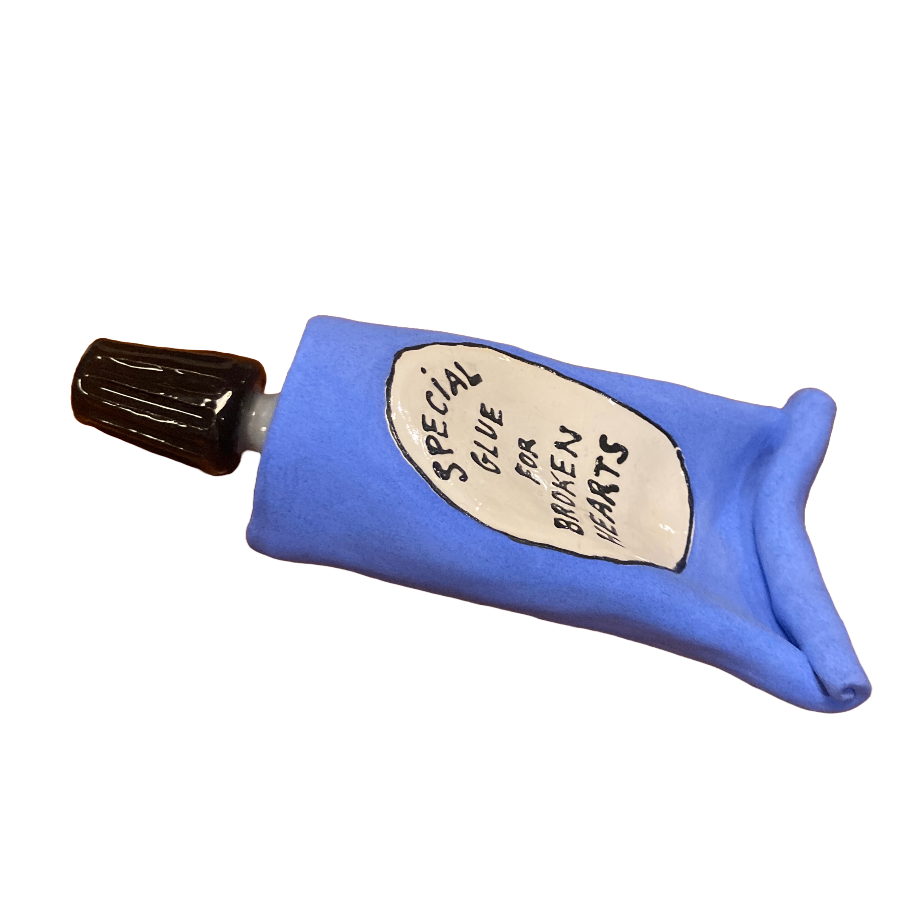 'Special Glue For Broken Hearts' Keramik, blau | Michela Castagnaro