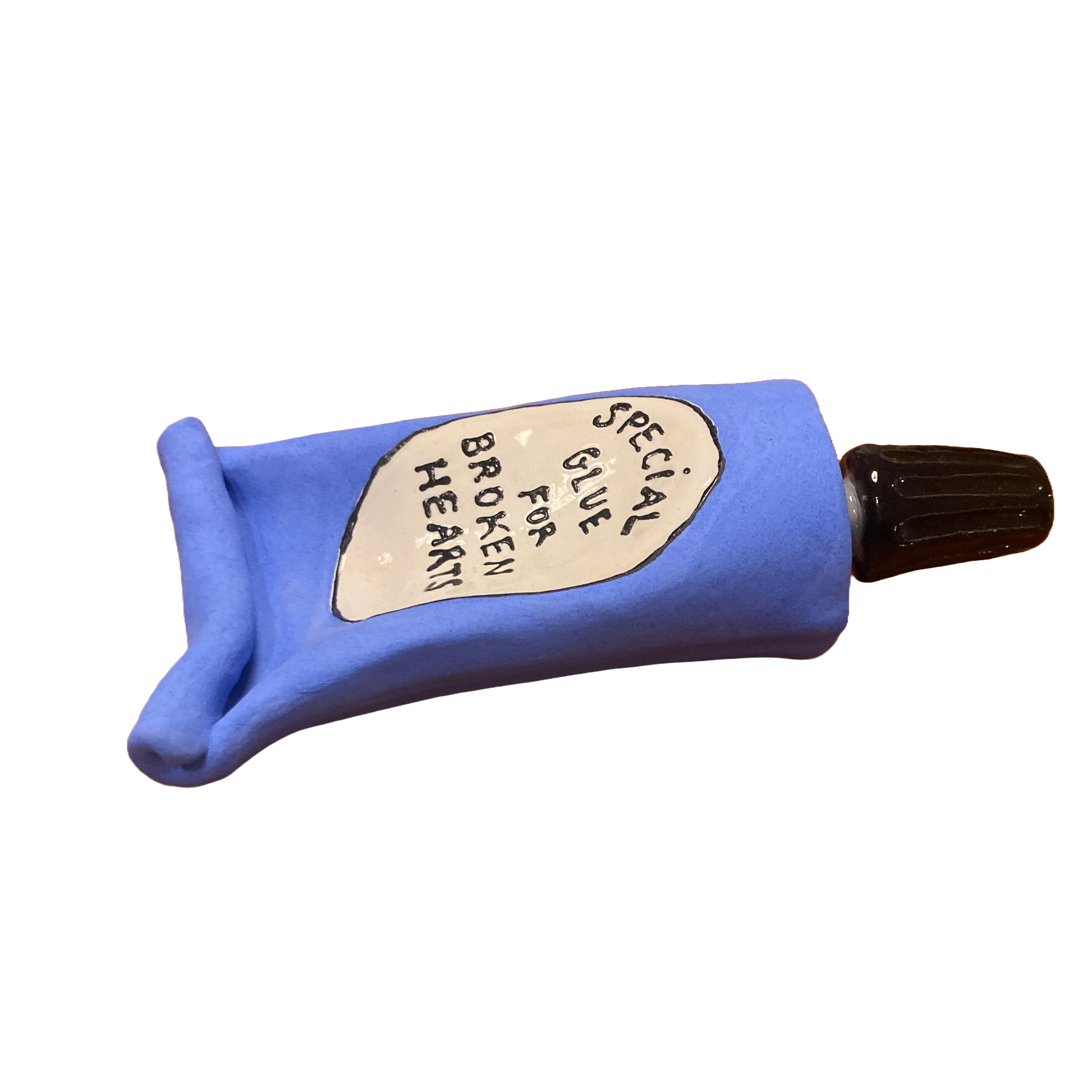'Special Glue For Broken Hearts' Keramik, blau | Michela Castagnaro