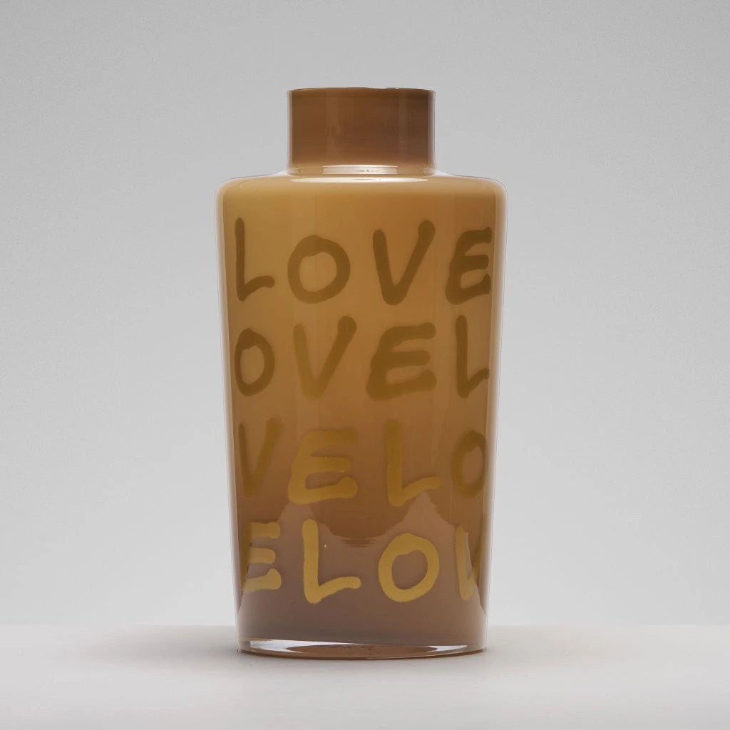 'Unnamed' Bucket Vase, golden love, mocca brown | Qubus
