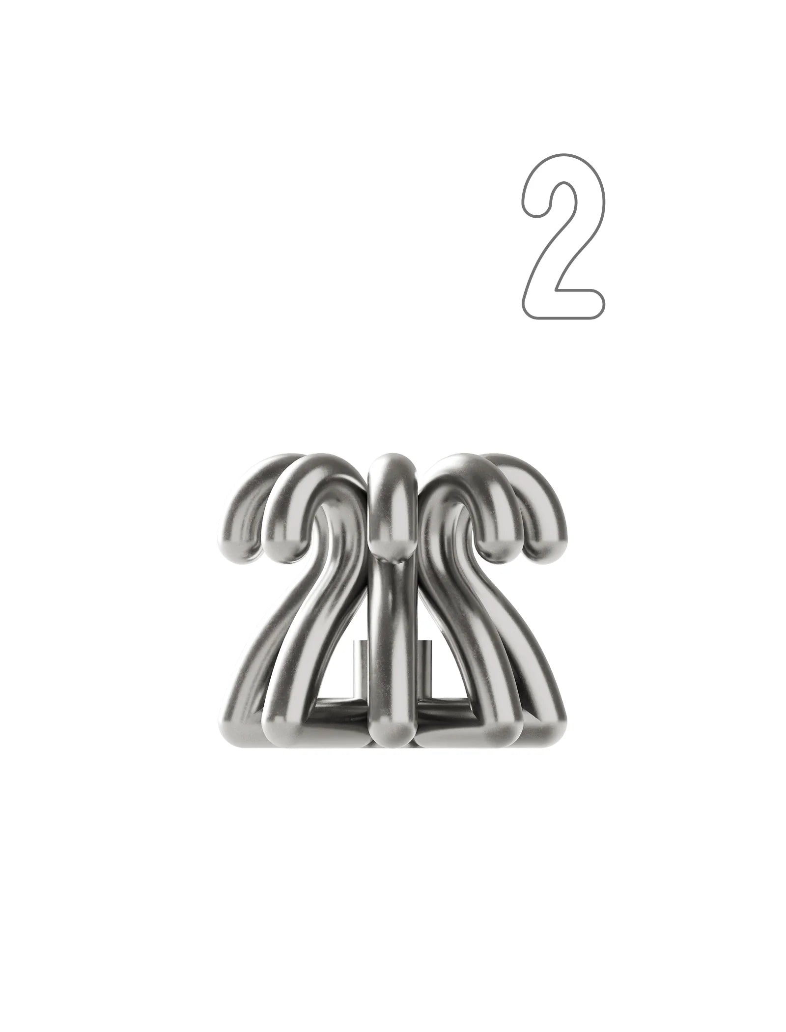 '2'- DIGIT TWO – Kerzenständer in Zahlenform