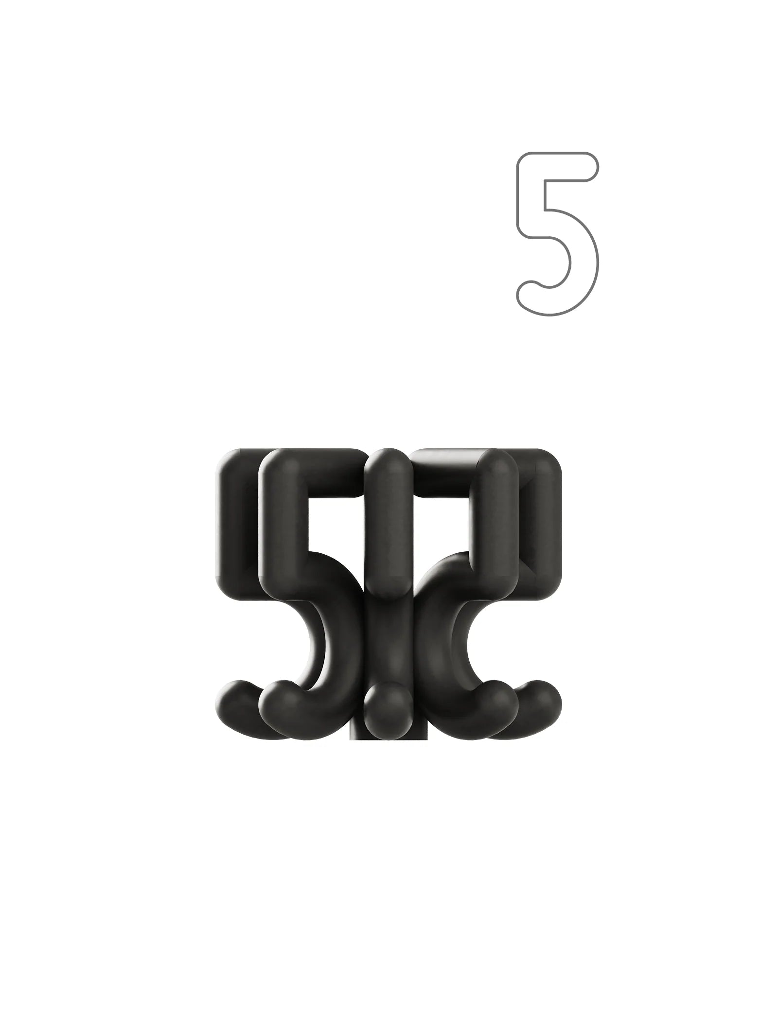 '5'- DIGIT FIVE – Kerzenständer in Zahlenform
