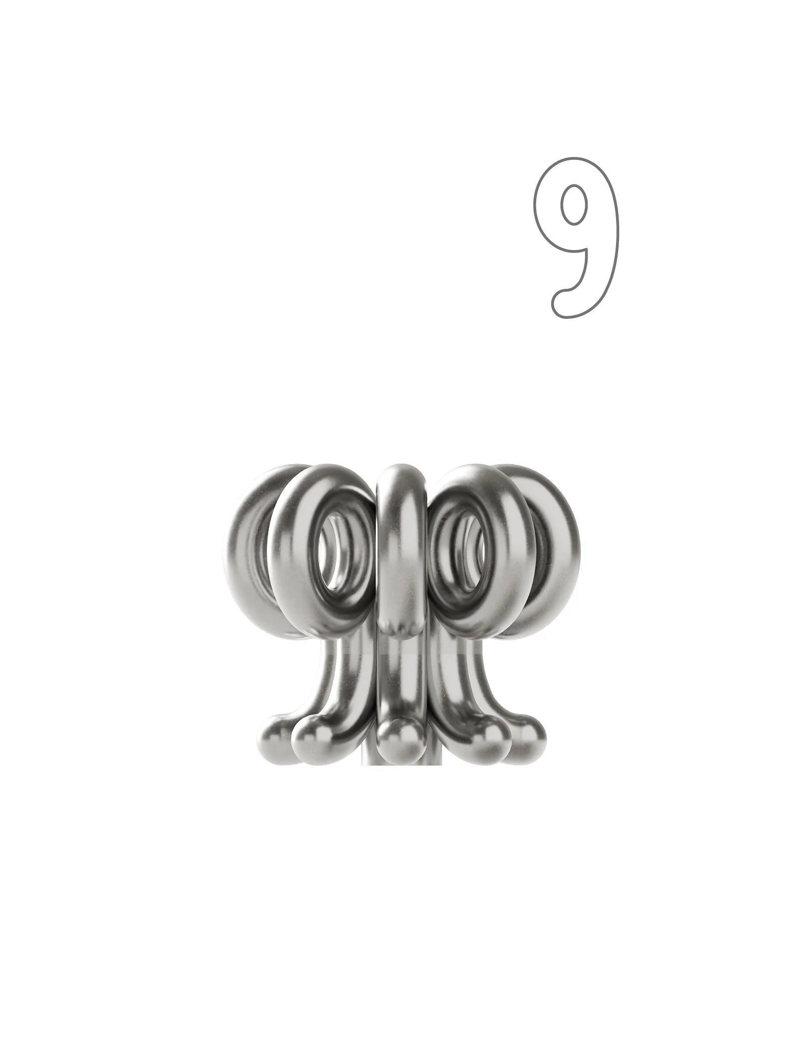 '9'- DIGIT NINE – Kerzenständer in Zahlenform