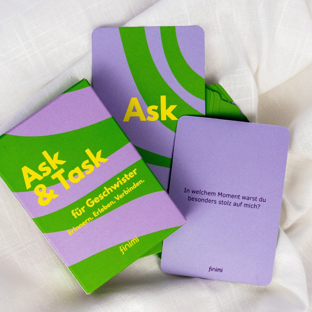 'Ask & Task' Kartenset für Geschwister' Edition | Finimi