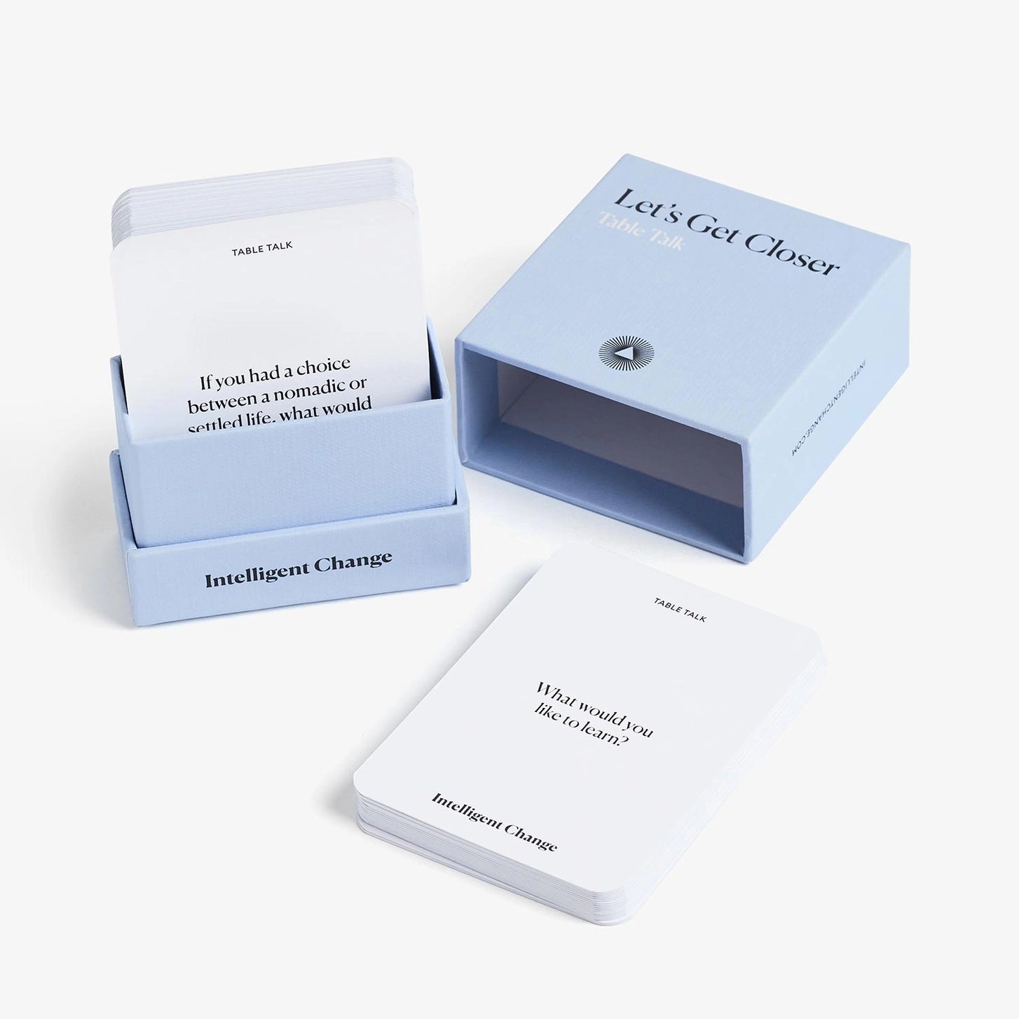 'Get Closer Table Talk' Fragekarten-Spiel zur Gesprächsführung | Intelligent Change