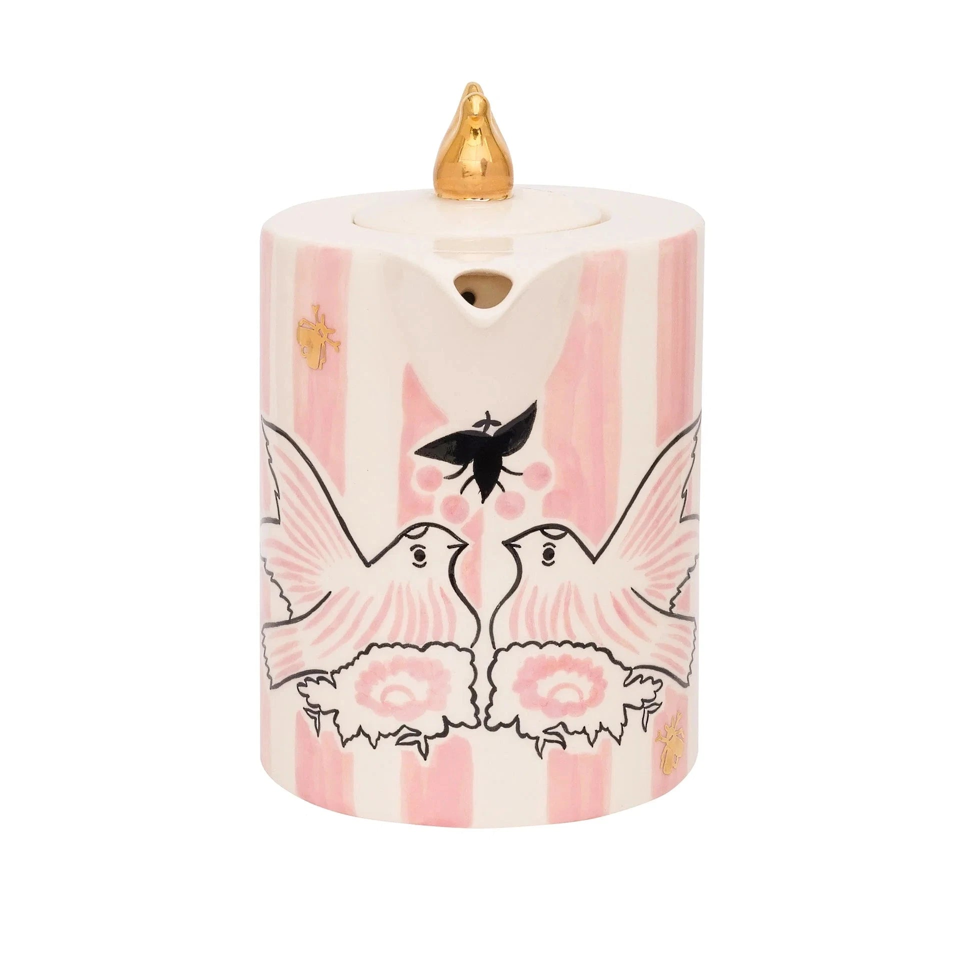 Gunia Project Birdsong Teapot – handbemalte und vergoldete Keramikteekanne